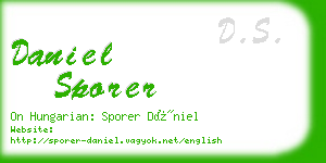 daniel sporer business card